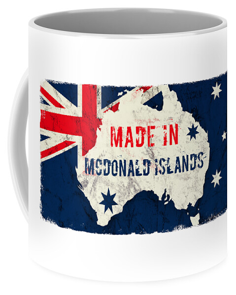 Mcdonald Islands Coffee Mug featuring the digital art Made in Mcdonald Islands, Australia #mcdonaldislands #australia by TintoDesigns