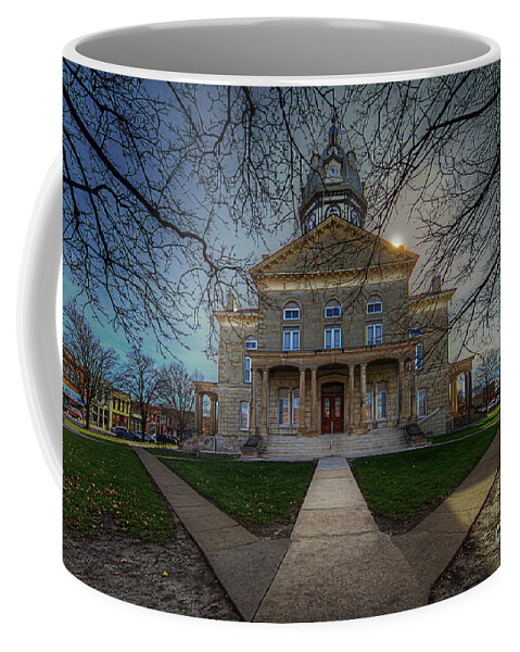 Courthouse Coffee Mug featuring the photograph Madison Iowa County Courthouse  by Larry Braun