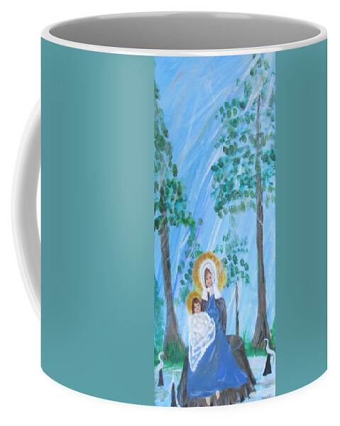 Madonna Coffee Mug featuring the painting Madonna of the Swamp by Seaux-N-Seau Soileau