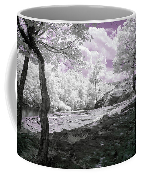 Surreal Coffee Mug featuring the photograph Magenta Mountain by Anthony Sacco