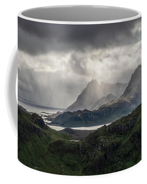 Lofoten Coffee Mug featuring the photograph Magic light by Mike Santis