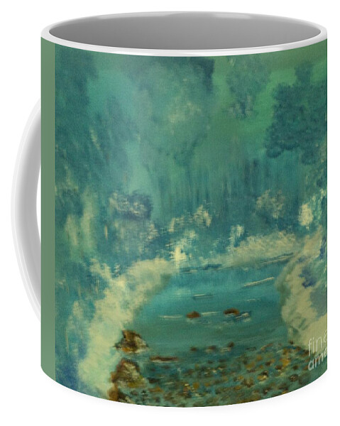 Ice Coffee Mug featuring the painting Magical Ice Painting # 320 by Donald Northup