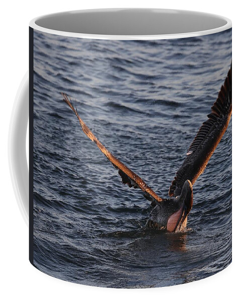 Pelicans Coffee Mug featuring the photograph Magnificent Throat Pouch 2 by Mingming Jiang