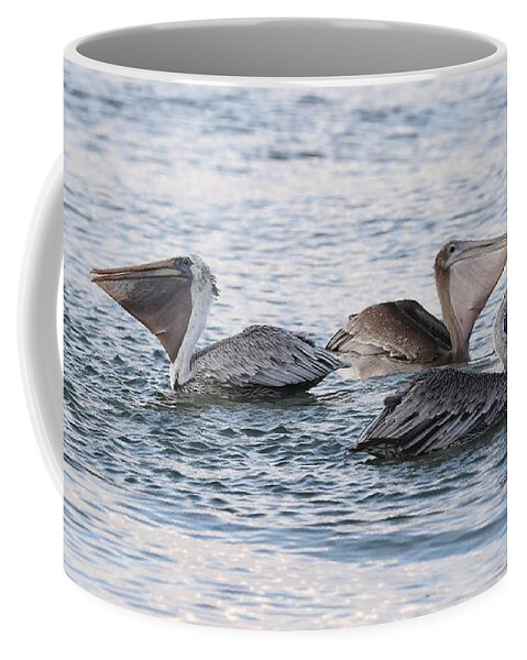Pelicans Coffee Mug featuring the photograph Magnificent Throat Pouch 7 by Mingming Jiang
