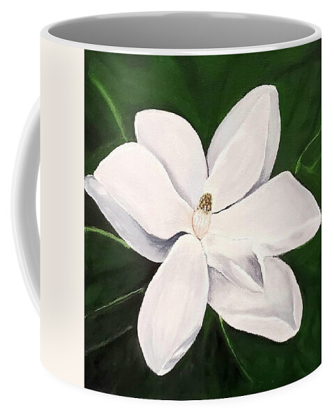 Flower Coffee Mug featuring the painting Magnolia #3 by Amy Kuenzie