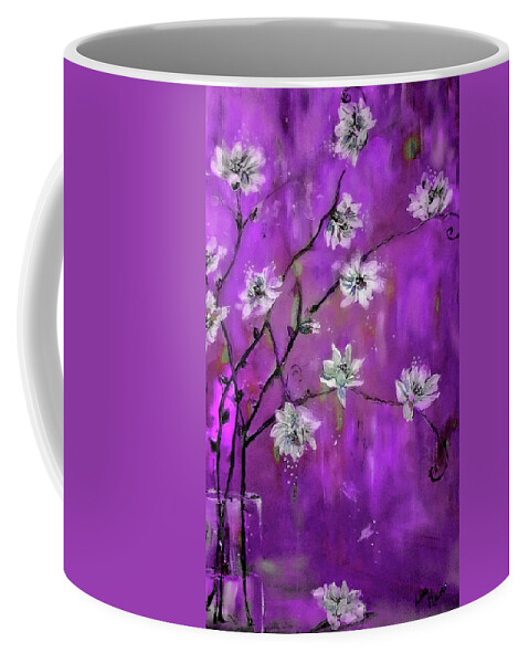 Magnolia Coffee Mug featuring the painting Magnolia Tree Branch Madness Painting by Lisa Kaiser