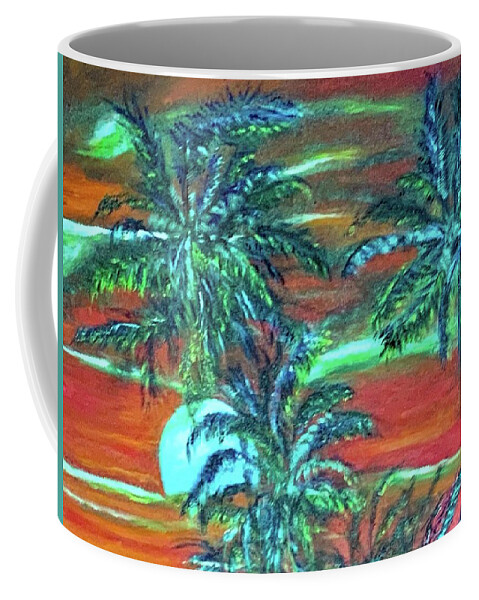 Mahina Coffee Mug featuring the painting Mahinahina in Kumu nui by Michael Silbaugh