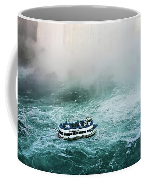 Niagara Falls Coffee Mug featuring the photograph Maid of the Mist - by Julie Weber