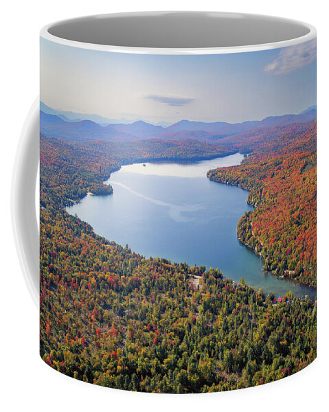 Fall Foliage Coffee Mug featuring the photograph Maidstone Lake, Vermont - September 2020 by John Rowe