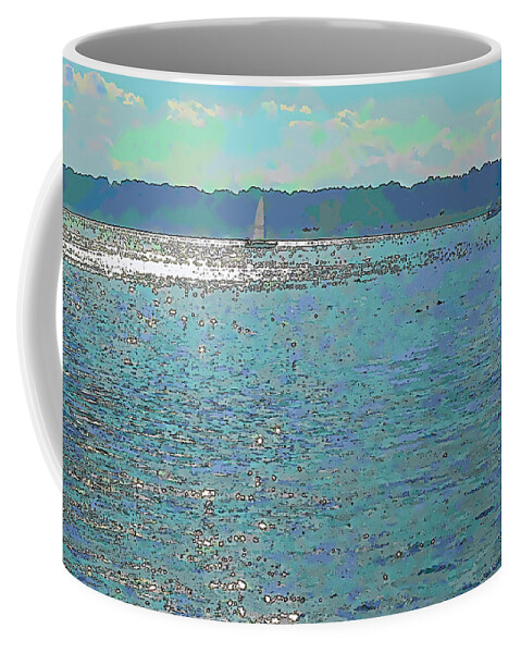 Ocean Coffee Mug featuring the photograph Maine Sailing by Robert Bissett