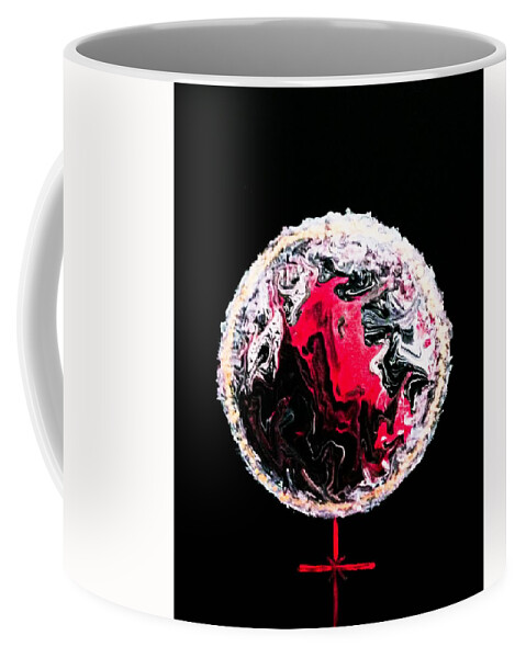 Red Coffee Mug featuring the painting Majestic Ruby by Anna Adams