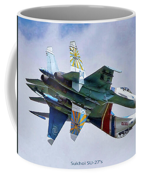 Jet Coffee Mug featuring the photograph Making Little Sukhois by Gary Baird