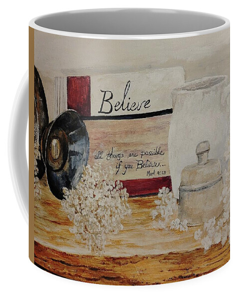 Country Living Coffee Mug featuring the painting Treasures from Mother's Kitchen by ML McCormick