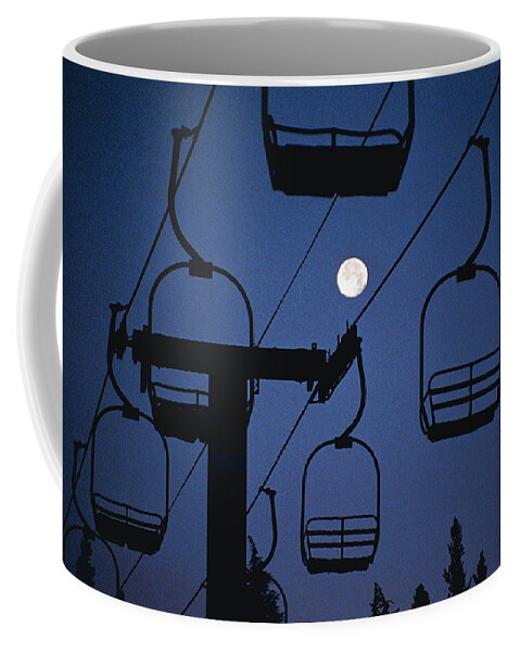 Moonlift Coffee Mug featuring the photograph Moonlift - Old Chairlift #15 - Mammoth Lakes by Bonnie Colgan