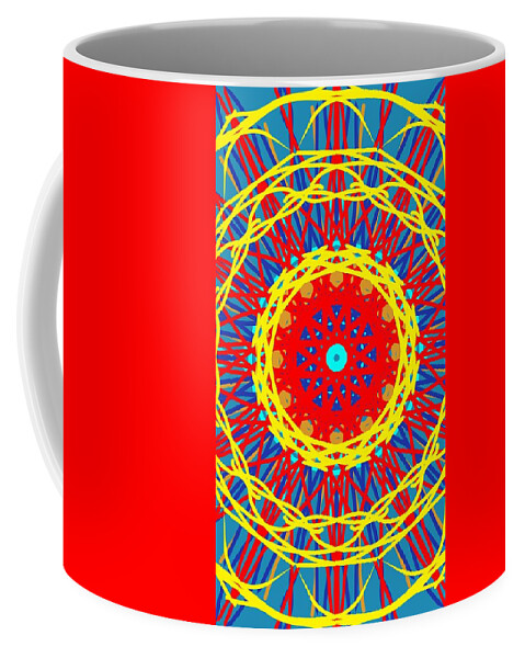 Mandala Coffee Mug featuring the digital art Mandala 01 by Faa shie