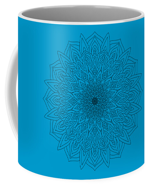 Flowers Coffee Mug featuring the digital art Mandala 58 by Angie Tirado