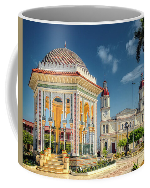 Cuba Coffee Mug featuring the photograph Manzanillo Parque Cespede Purissima Conception Church by Micah Offman