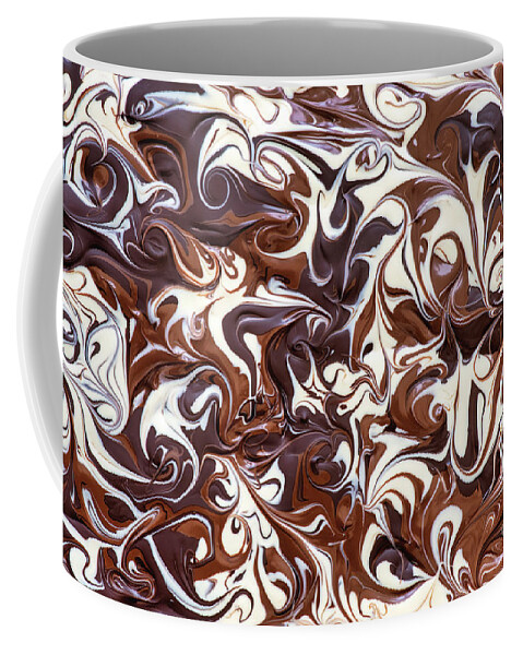 Marbled Chocolate Coffee Mug featuring the photograph Marbled Chocolate Pattern by Tim Gainey