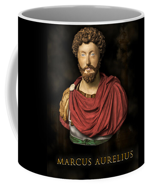 Rome Coffee Mug featuring the photograph Marcus Aurelius, Emperor of Rome by Franchi Torres
