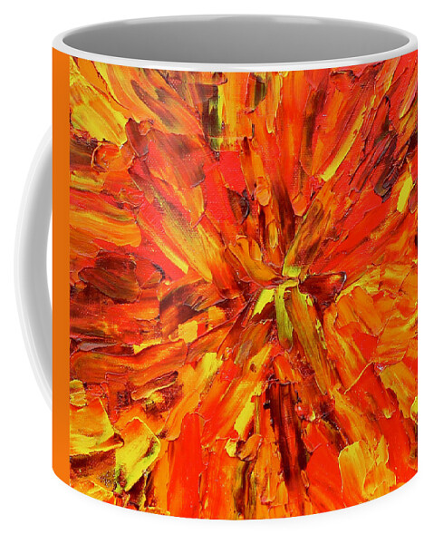 Marigold Coffee Mug featuring the painting Marigold Inspiration 1 by Teresa Moerer