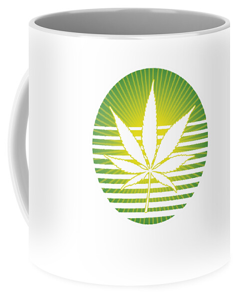 Cannabis Leaf Weed Green Mug Cup Present Gift Coffee Birthday 