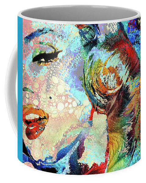 Marilyn Coffee Mug featuring the painting Marilyn Monroe Art - Hidden Gem - Sharon Cummings by Sharon Cummings