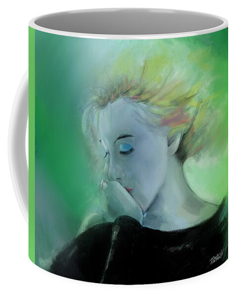 Portraits Coffee Mug featuring the painting Marilyn Monroe, Woman's Scorn. by Mark Tonelli