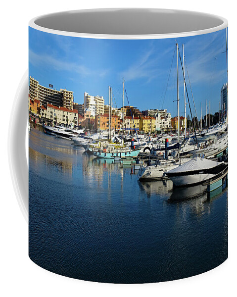 Vilamoura Coffee Mug featuring the photograph Marina of Vilamoura at afternoon by Angelo DeVal