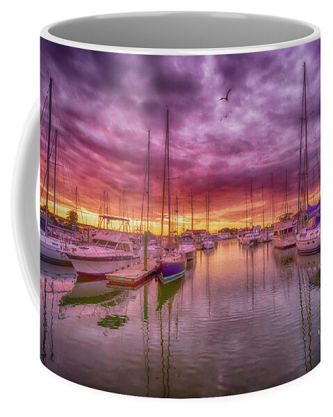 St Augustine Coffee Mug featuring the photograph Marina Sunrise by Joseph Desiderio
