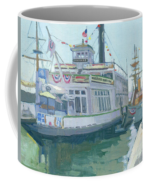 Steam Ferry Berkeley Coffee Mug featuring the painting The Berkeley, Maritime Museum - San Diego, California by Paul Strahm
