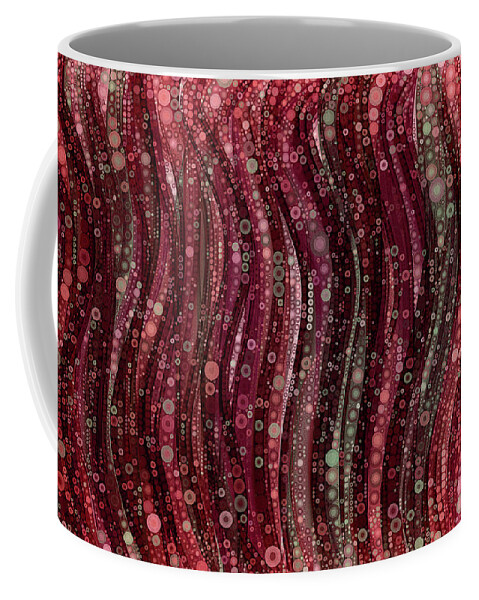Red Abstracts Coffee Mug featuring the digital art Maroon and Burgundy Red Abstract Art by Peggy Collins