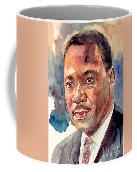 Martin Luther King Jr Coffee Mug featuring the painting Martin Luther King Jr. Portrait by Suzann Sines