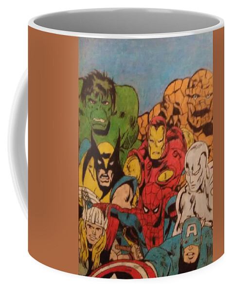 Marvel Super Heroes Coffee Mug by David Stephenson - Pixels