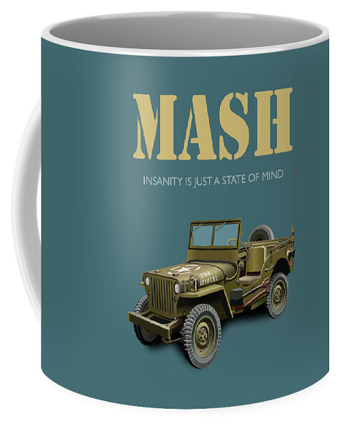 Movie Poster Coffee Mug featuring the digital art Mash TV series poster by Movie Poster Boy