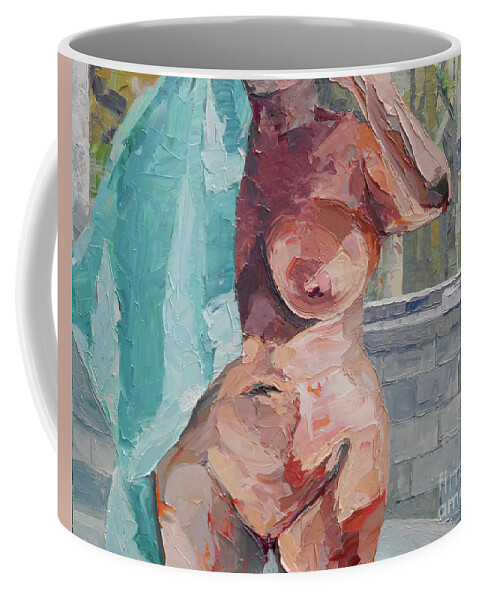 Nude Coffee Mug featuring the painting Master Bath by PJ Kirk