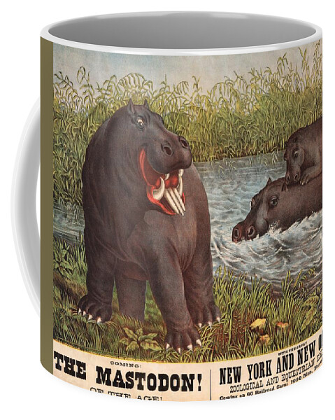 Americana Coffee Mug featuring the digital art Mastodon 1874 by Kim Kent