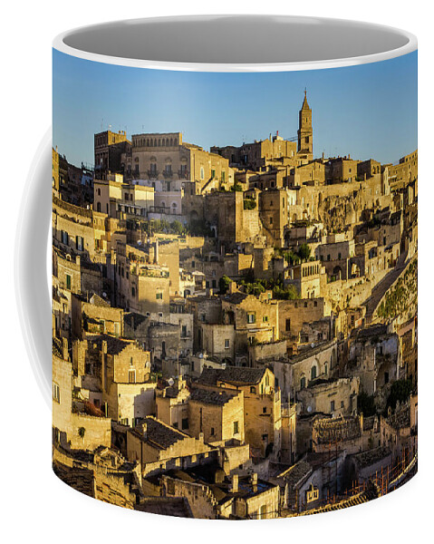 Matera Coffee Mug featuring the photograph Matera In The Morning Sun by Elvira Peretsman