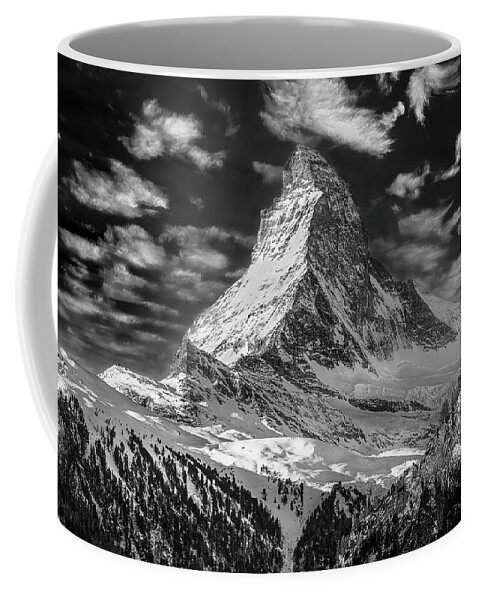 2015 Coffee Mug featuring the photograph Matterhorn in the Clouds by Don Hoekwater Photography