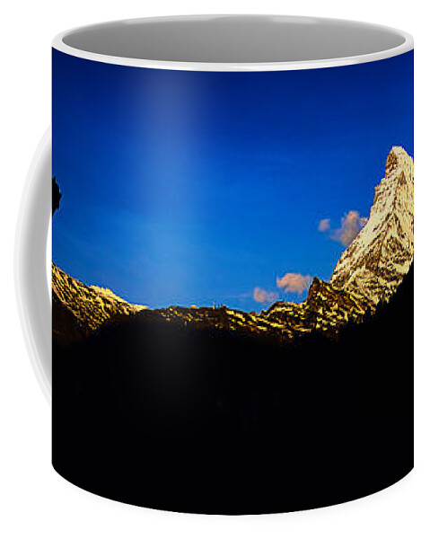 Swiss Alps Coffee Mug featuring the photograph Matterhorn, Sunrise by Subroto Mukherjee