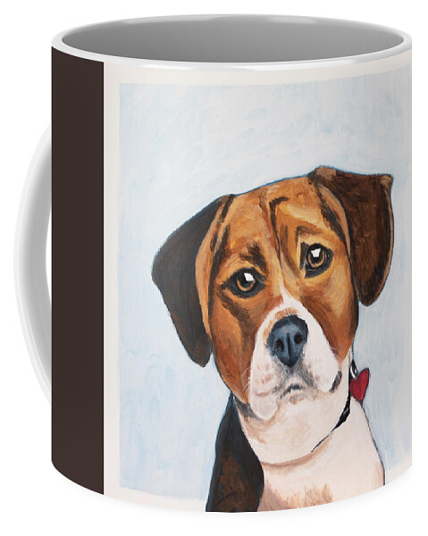 Beagle Coffee Mug featuring the painting Max by Pamela Schwartz
