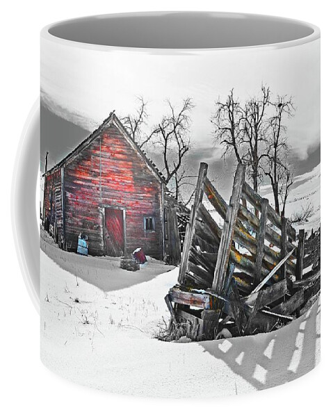  Coffee Mug featuring the digital art May Homesteads, Loading Shoot by Fred Loring