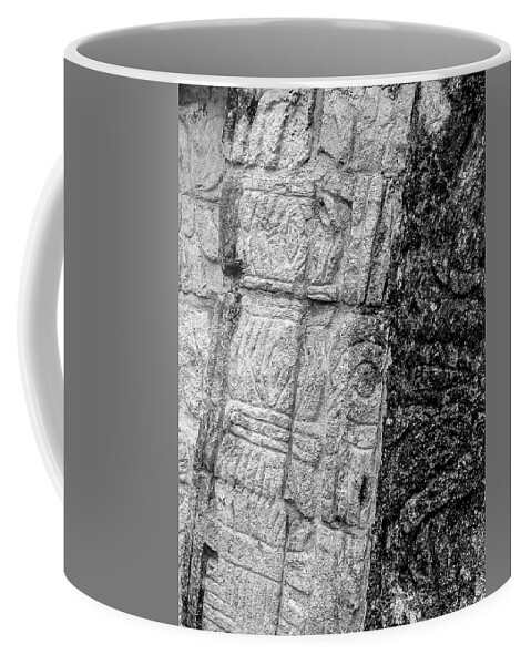 Mayan Coffee Mug featuring the photograph Mayan Wall Carvings - Chichen Itza by Frank Mari