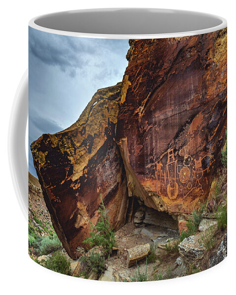 Mckee Coffee Mug featuring the photograph McKee Springs Petroglyphs, Utah by Abbie Matthews
