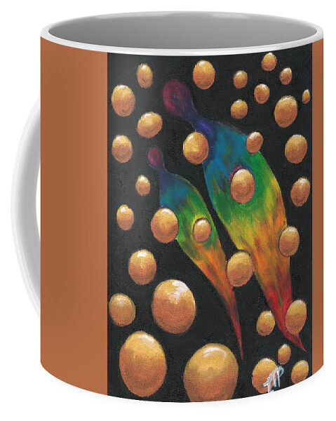 Spiritual Coffee Mug featuring the painting Me and My Spirit Guide by Esoteric Gardens KN