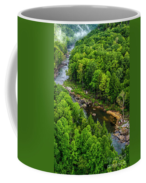 Meadow River Coffee Mug featuring the photograph Meadow River from Above by Thomas R Fletcher