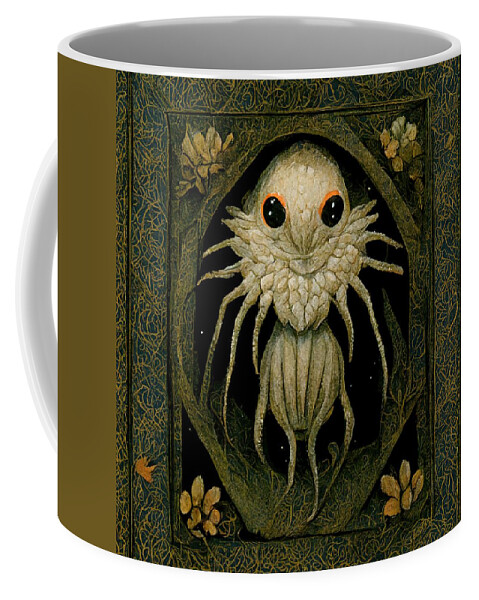Medieval Coffee Mug featuring the digital art Medieval Creature by Nickleen Mosher