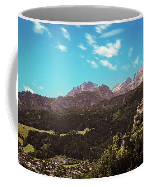 Reconstruction Coffee Mug featuring the photograph Medieval Hohenwerfen Castle by Vaclav Sonnek