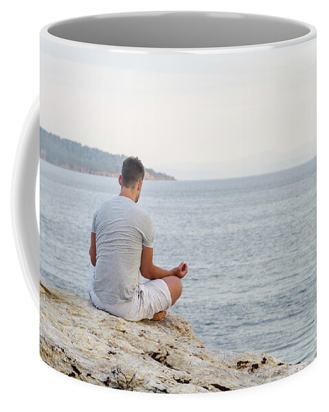 Man Coffee Mug featuring the photograph Meditation by Jelena Jovanovic