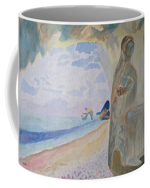 Sculpture Coffee Mug featuring the painting Mediterranean Dream Cave by Enrico Garff