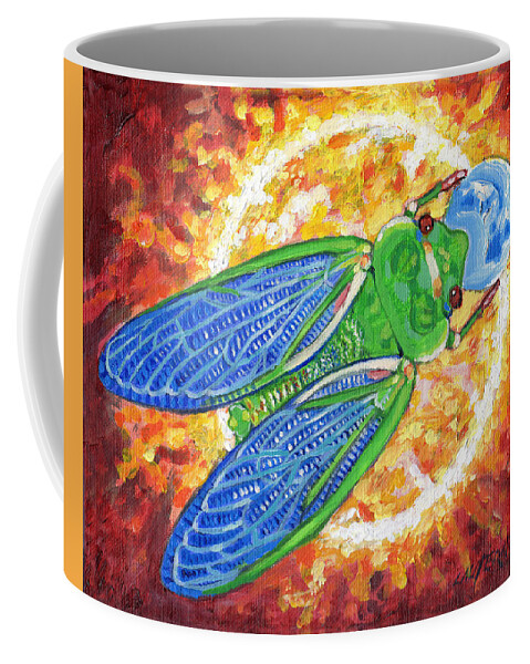 Cicada Coffee Mug featuring the photograph Meek Inherits the Earth by John Lautermilch